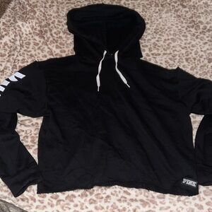 VS PINK cutout shoulder cropped hoodie